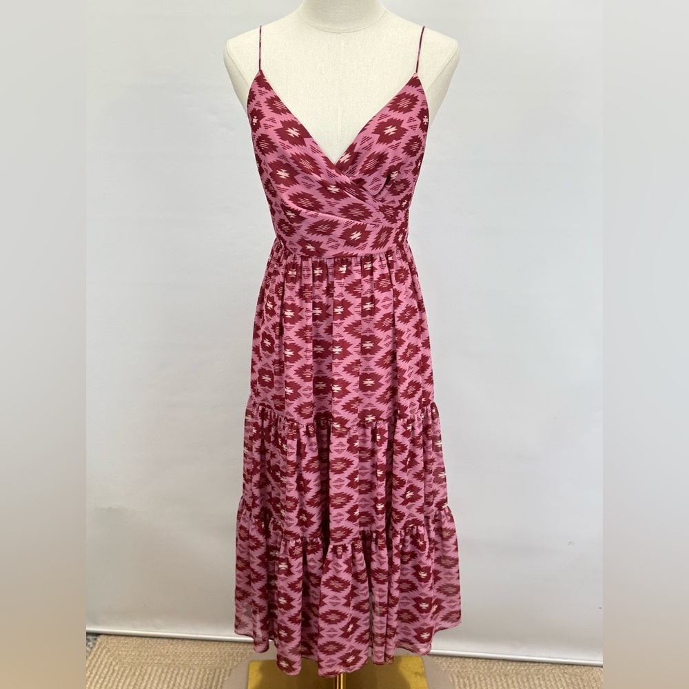 SACHIN & BABI Pink Patterned Midi Dress size 4 - Picture 4 of 16